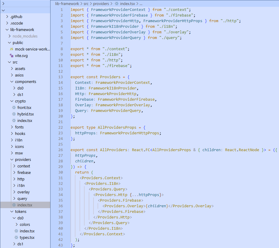 Lib Framework Providers Lib Framework Providers
